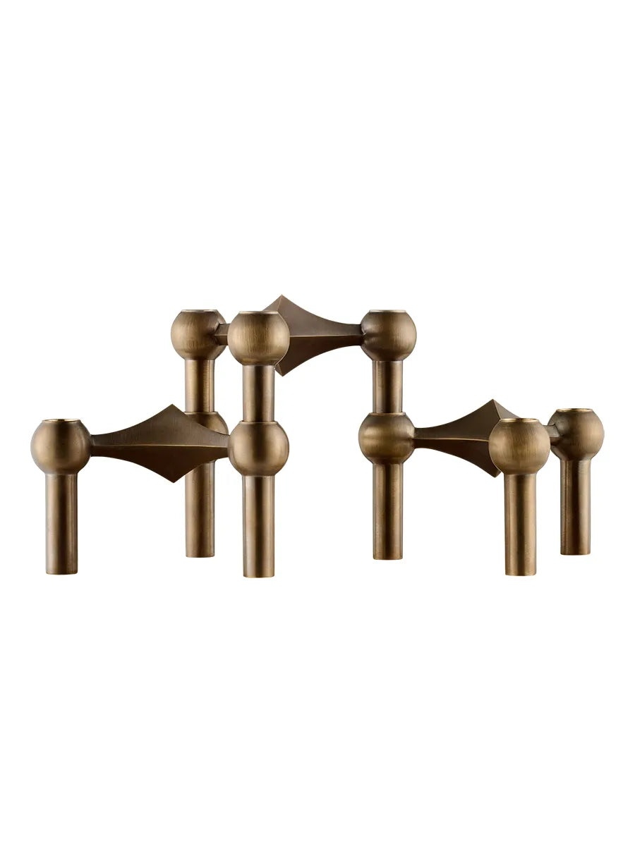 Nagel Lysestage, bronzeret messing fra STOFF Nagel