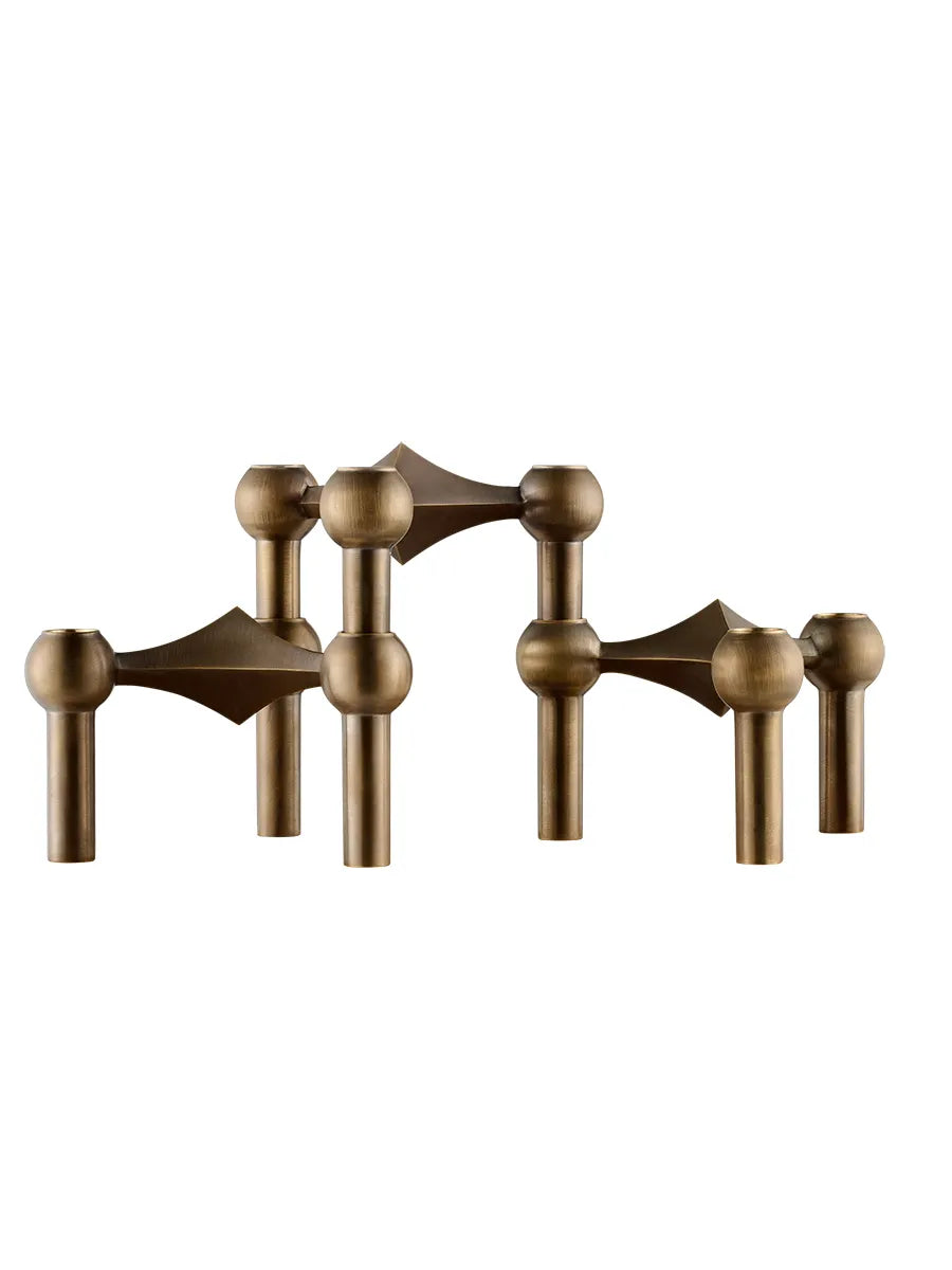 Nagel Lysestage, bronzeret messing fra STOFF Nagel