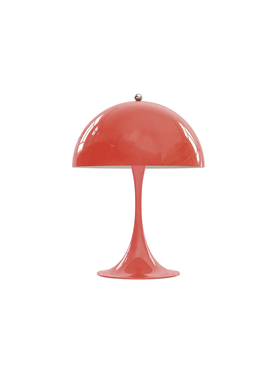 Panthella 250 bordlampe, koral af Verner Panton