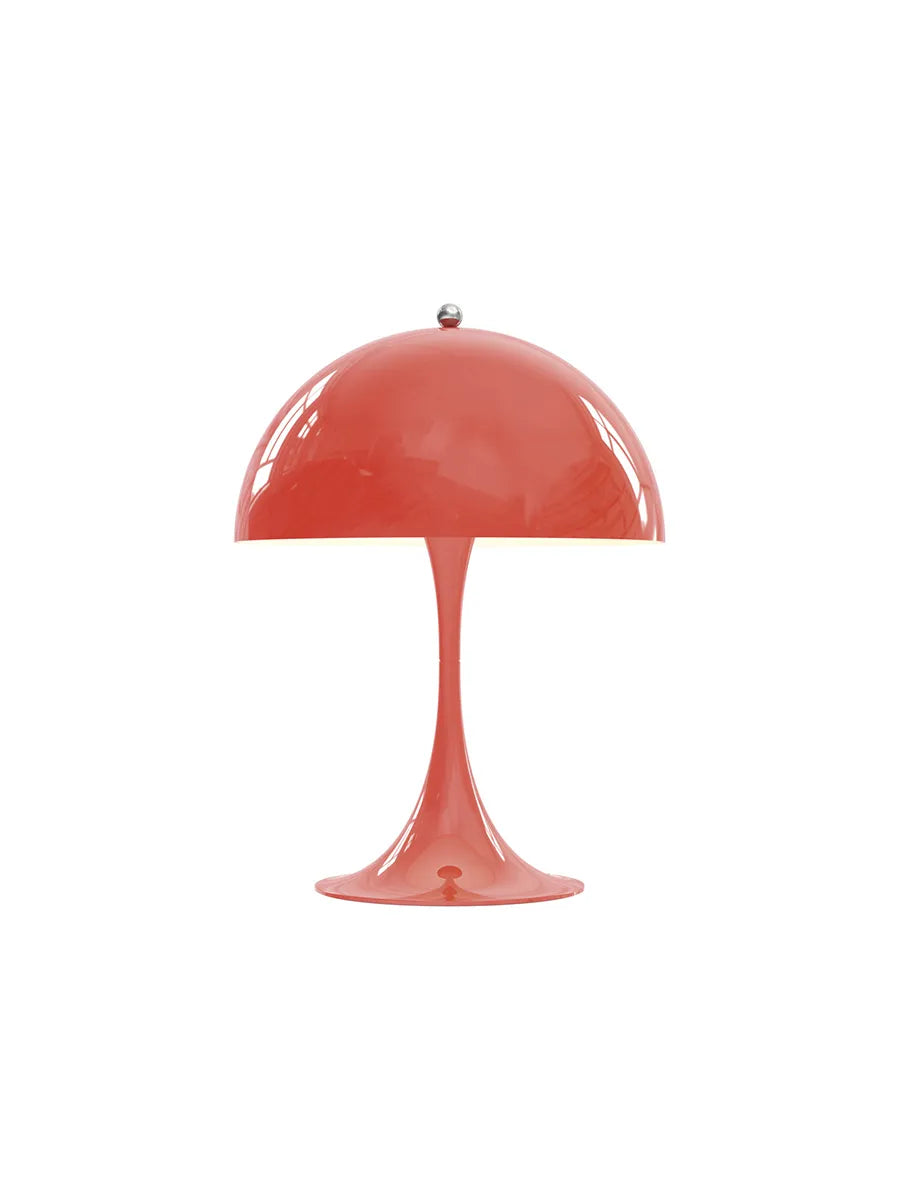 Panthella 250 bordlampe, koral af Verner Panton