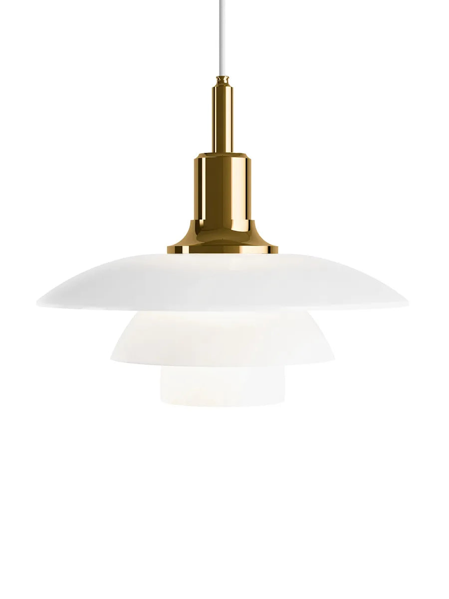 PH 3½-3 Glas Pendel, messing metalliseret fra Louis Poulsen