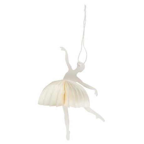 Papirklip ballerina i danseposition fra Ib Laursen - Hvid - Jacobsen Plus