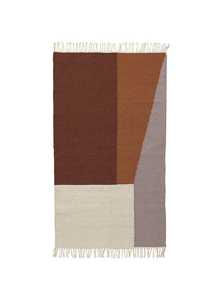 Kelim Rug tæppe fra Ferm Living - Borders - 80 x 140 cm - Jacobsen Plus