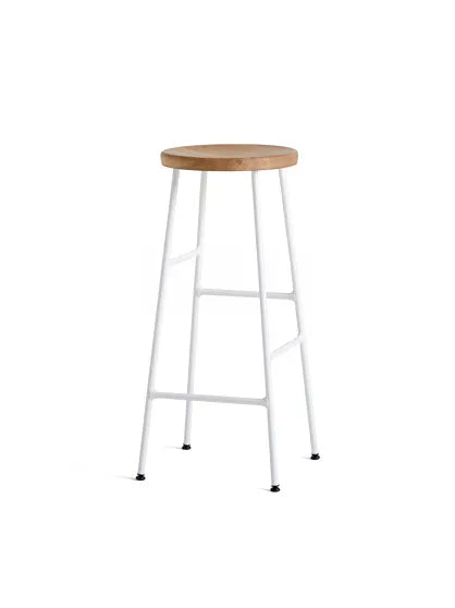 Cornet Barstol fra Hay - High / Oiled oak / Cream white powder coated steel - Jacobsen Plus
