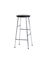 Cornet Barstol fra Hay - High / Soft black stained oak / Chromed steel - Jacobsen Plus