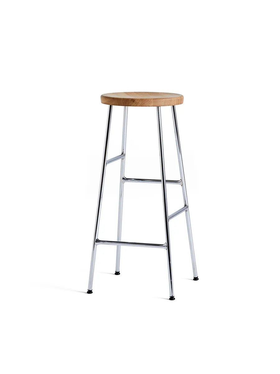 Cornet Barstol fra Hay - High / Oiled oak / Chromed steel - Jacobsen Plus