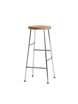 Cornet Barstol fra Hay - High / Oiled oak / Chromed steel - Jacobsen Plus
