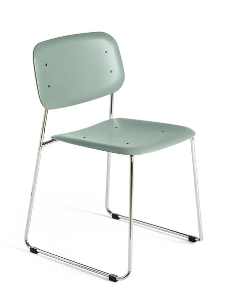 Soft Edge 55 Sled stol fra Hay - Dusty green - krom - Jacobsen Plus
