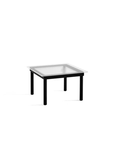 Kofi Sofabord 60x60 fra Hay - Clear reeded glass / Black water-based lacquered oak - Jacobsen Plus