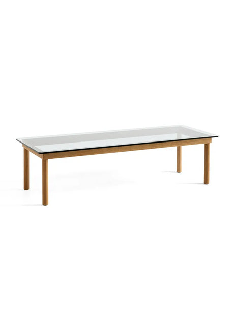 Kofi Sofabord 140x50 fra Hay - Clear glass / Water-based lacquered oak - Jacobsen Plus