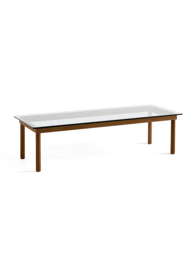 Kofi Sofabord 140x50 fra Hay - Clear glass / Water-based lacquered walnut - Jacobsen Plus