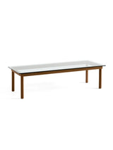 Kofi Sofabord 140x50 fra Hay - Clear glass / Water-based lacquered walnut - Jacobsen Plus