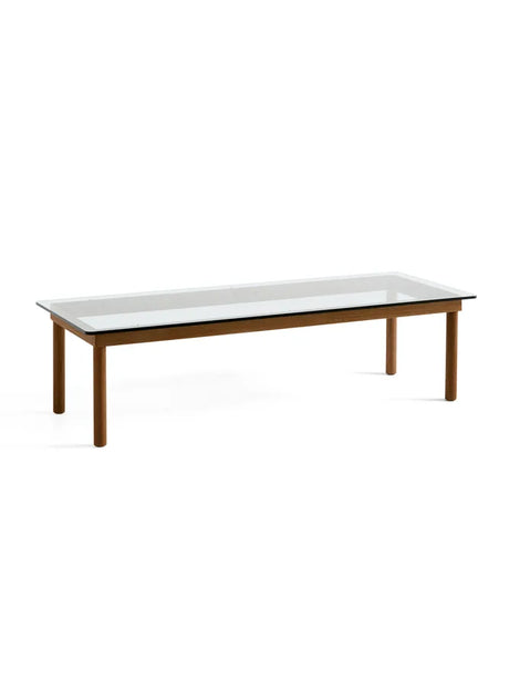 Kofi Sofabord 140x50 fra Hay - Clear glass / Water-based lacquered walnut - Jacobsen Plus