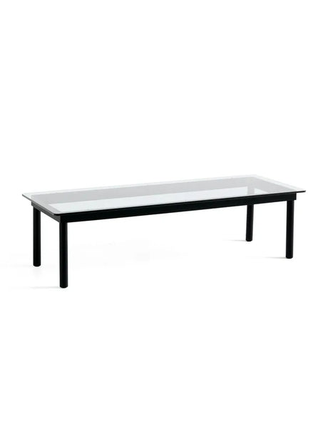 Kofi Sofabord 140x50 fra Hay - Clear glass / Black water-based lacquered oak - Jacobsen Plus