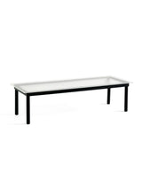 Kofi Sofabord 140x50 fra Hay - Clear reeded glass / Black water-based lacquered oak - Jacobsen Plus