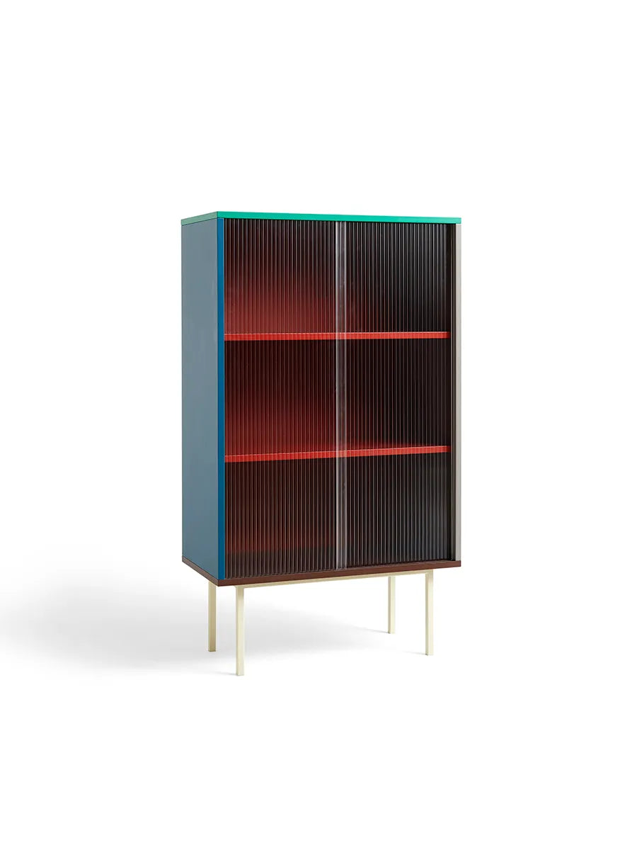 Colour Cabinet, tall med glasdøre fra Hay - Multi - Jacobsen Plus