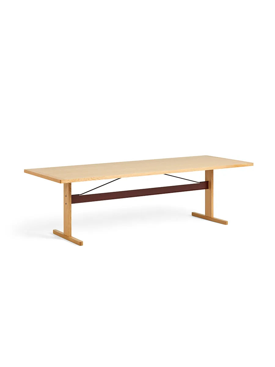  - Water-based lacquered oak / Burgundy red / Water-based lacquered oak - Jacobsen Plus