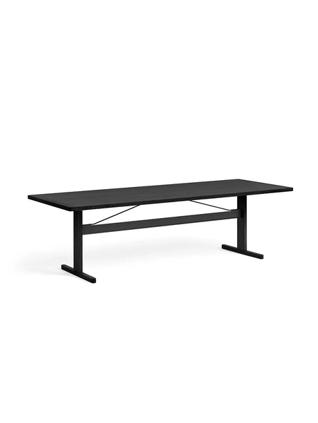 Passerelle Table, L260 cm fra Hay - Ink black water-based lacquered oak / Ink black / Ink black water-based lacquered oak - Jacobsen Plus