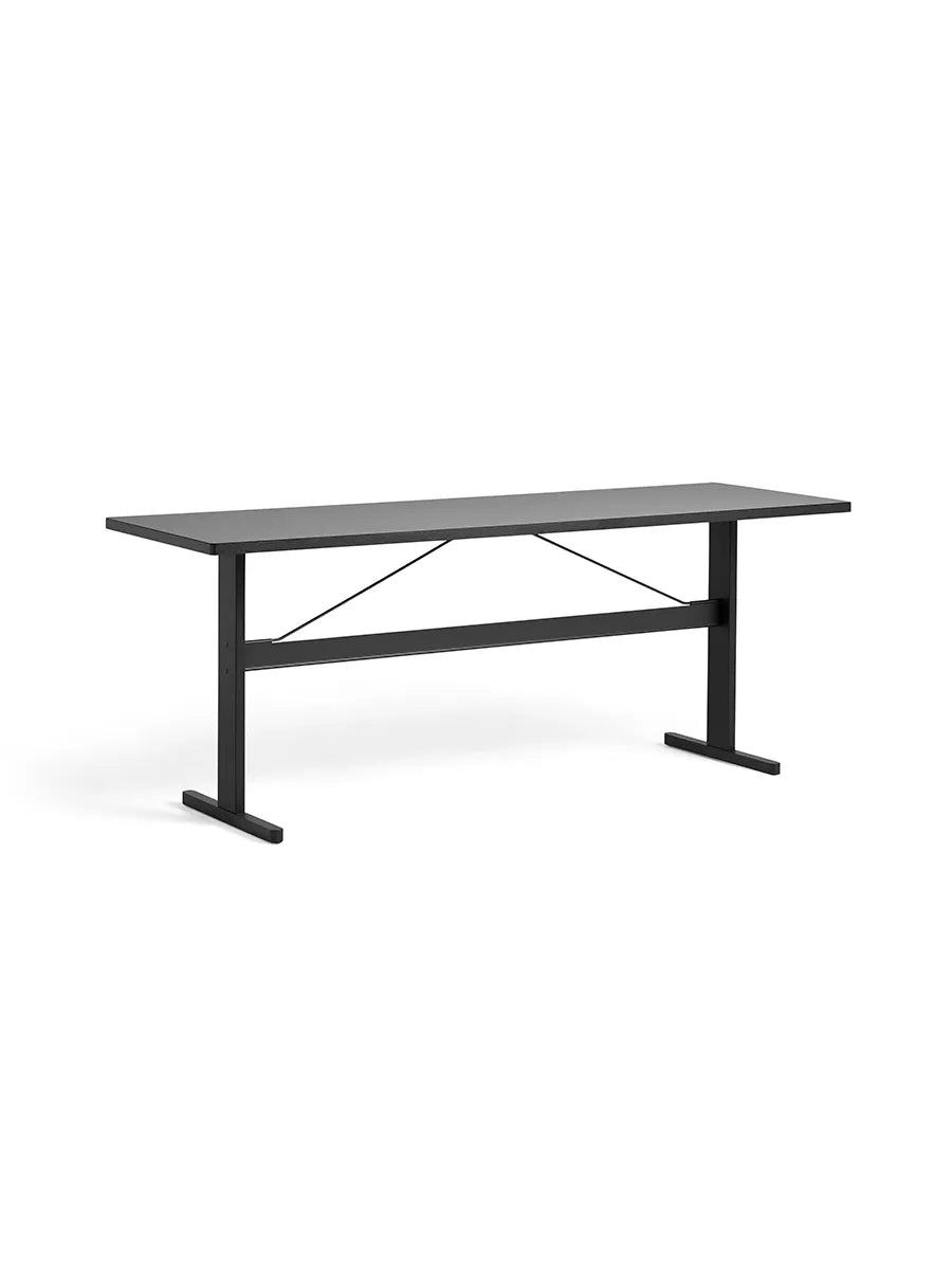 Passerelle High Table, L250 cm fra Hay - Ink black water-based lacquered oak / Ink black / Ink black water-based lacquered oak - Jacobsen Plus