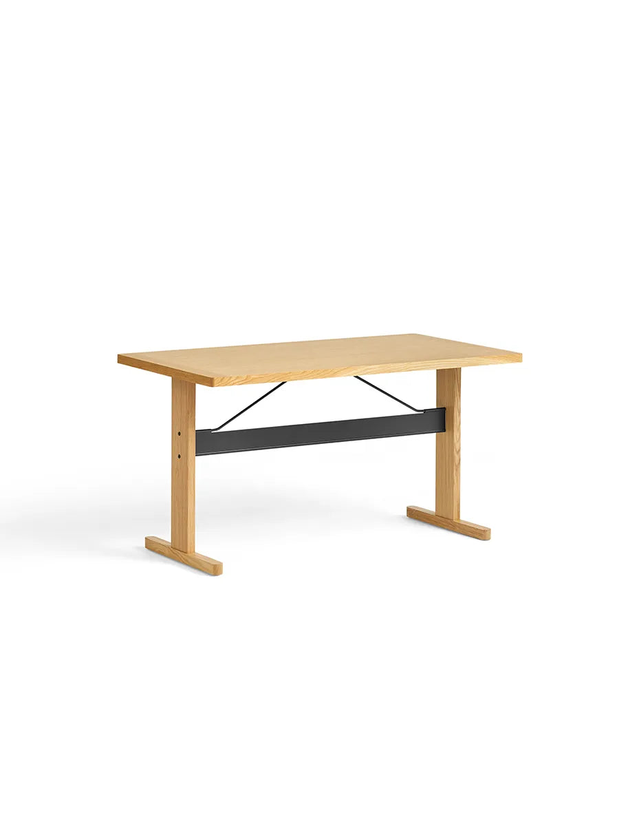 Passerelle Desk, L140 cm fra Hay - Water-based lacquered oak / Ink black / Water-based lacquered oak - Jacobsen Plus