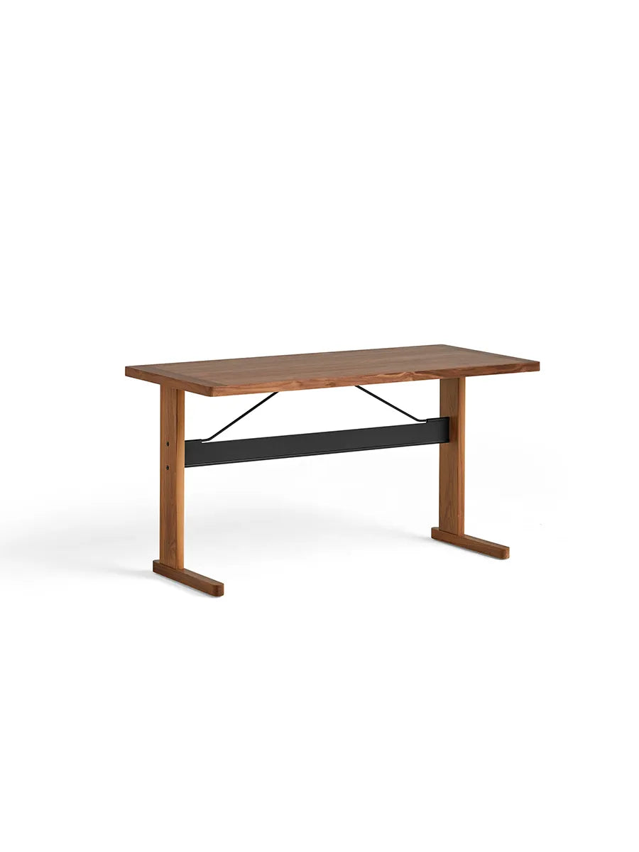 Passerelle Desk, L140 cm fra Hay - Water-based lacquered walnut / Ink black / Water-based lacquered walnut - Jacobsen Plus