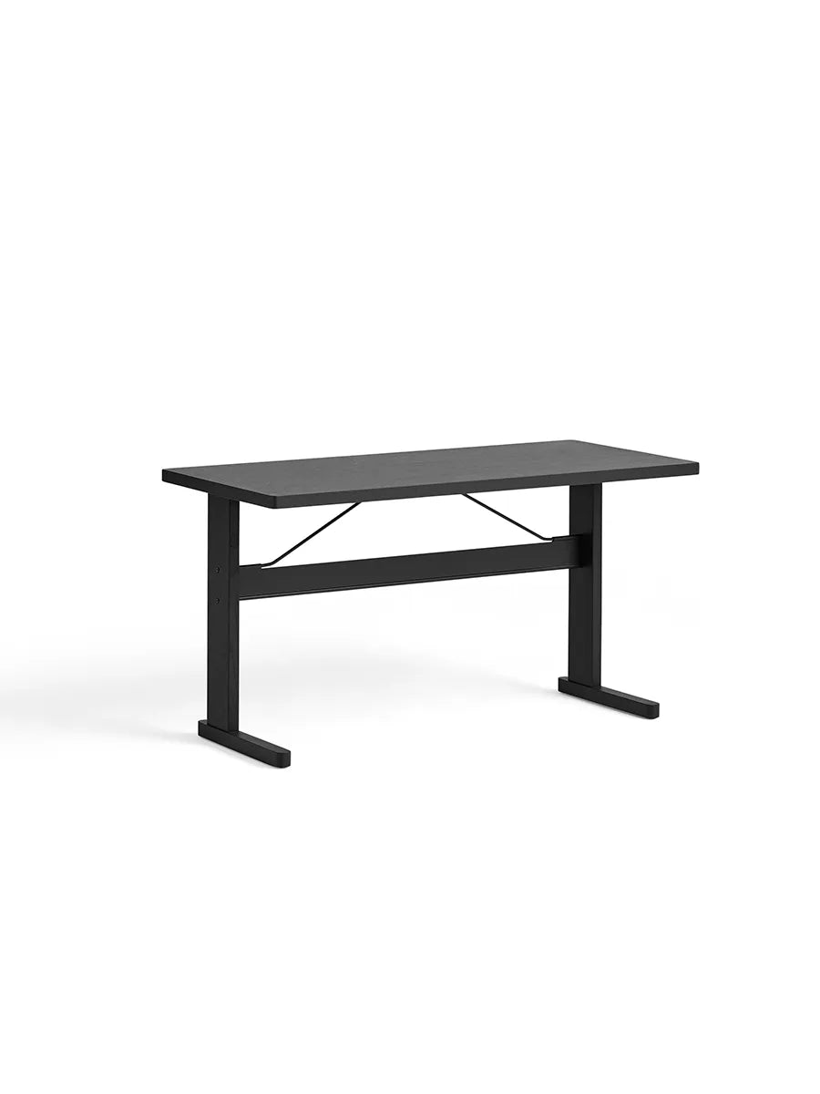 Passerelle Desk, L140 cm fra Hay - Ink black water-based lacquered oak / Ink black / Ink black water-based lacquered oak - Jacobsen Plus