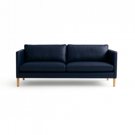 MH276 3 pers. sofa i Baltique anilinlæder fra Mogens Hansen - Baltique 97055 (Mørk blå) - Jacobsen Plus