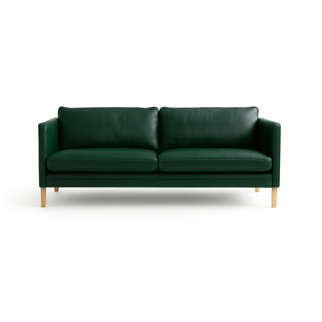 MH276 3 pers. sofa i Baltique anilinlæder fra Mogens Hansen - Baltique 98001 (Grøn) - Jacobsen Plus