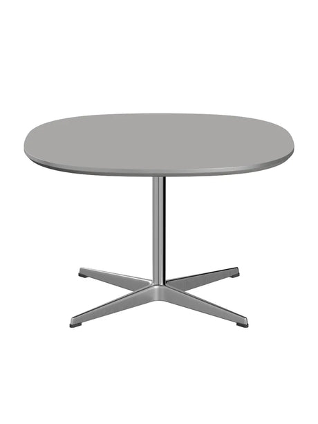 Piet Hein A202 Sofabord, 75 x 75 cm fra Fritz Hansen - Hvid laminat m. alukant - Jacobsen Plus