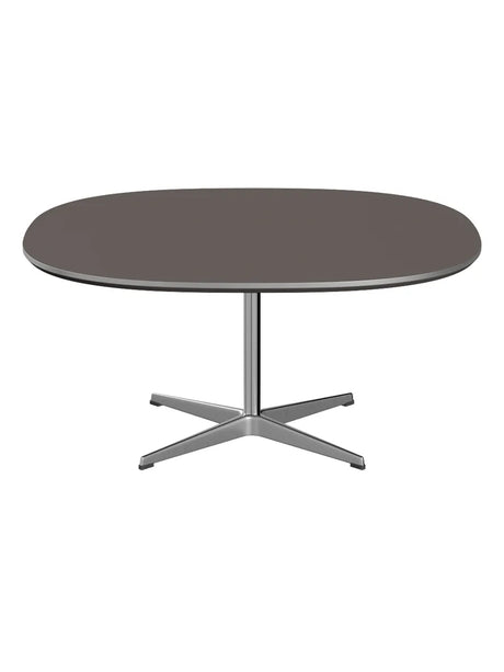 Piet Hein A203 Sofabord, 100 x 100 cm fra Fritz Hansen - Grå laminat m. alukant - Jacobsen Plus