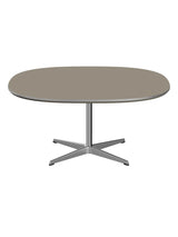 Piet Hein A203 Sofabord, 100 x 100 cm fra Fritz Hansen - Brown Ottawa m. alukant (specialfarve) - Jacobsen Plus
