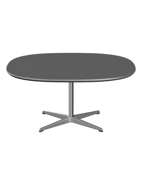 Piet Hein A203 Sofabord, 100 x 100 cm fra Fritz Hansen - Grey Bromo m. alukant (specialfarve) - Jacobsen Plus