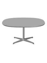 Piet Hein A203 Sofabord, 100 x 100 cm fra Fritz Hansen - Grey Efeso m. alukant (specialfarve) - Jacobsen Plus