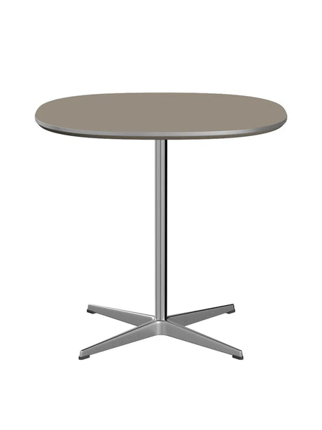 Piet Hein A602 cafébord, 75 x 75 cm fra Fritz Hansen - Brown Ottawa m. alukant (specialfarve) - Jacobsen Plus
