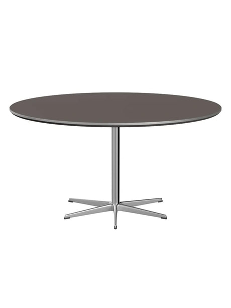 Piet Hein A826 Spisebord, Ø145 cm fra Fritz Hansen - Grå laminat m. alukant - Jacobsen Plus