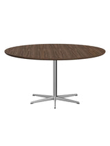 Piet Hein A826 Spisebord, Ø145 cm fra Fritz Hansen - Valnød finér m. finérkant - Jacobsen Plus