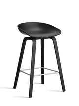 About a Stool AAS32 fra Hay - Lav - B 50 x D 43 x H 64-75 cm / Sort / Sortbejdset eg - Jacobsen Plus