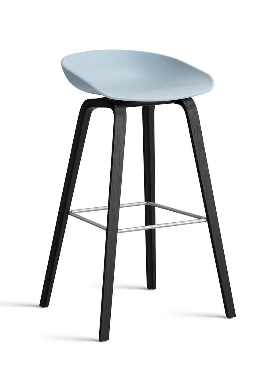 About a Stool AAS32 fra Hay - Høj - B 50 x D 46 x H 74-85 cm / Slate Blue / Sortbejdset eg - Jacobsen Plus