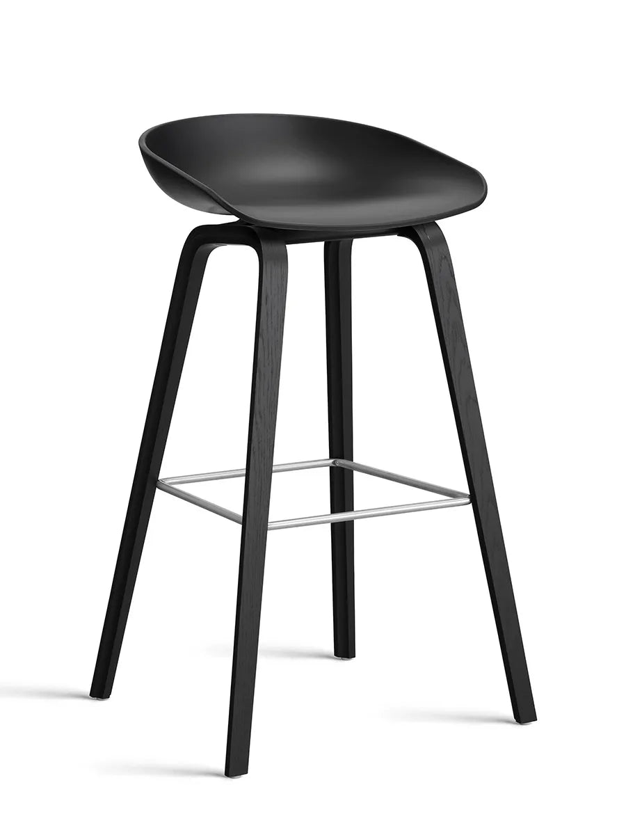 About a Stool AAS32 fra Hay - Høj - B 50 x D 46 x H 74-85 cm / Sort / Sortbejdset eg - Jacobsen Plus