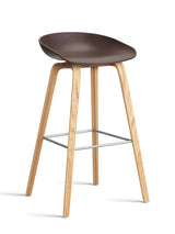 About a Stool AAS32 fra Hay - Høj - B 50 x D 46 x H 74-85 cm / Raisin / Lakeret eg - Jacobsen Plus