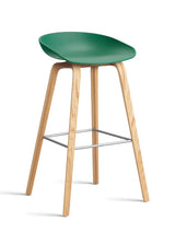 About a Stool AAS32 fra Hay - Høj - B 50 x D 46 x H 74-85 cm / Teal Green / Lakeret eg - Jacobsen Plus