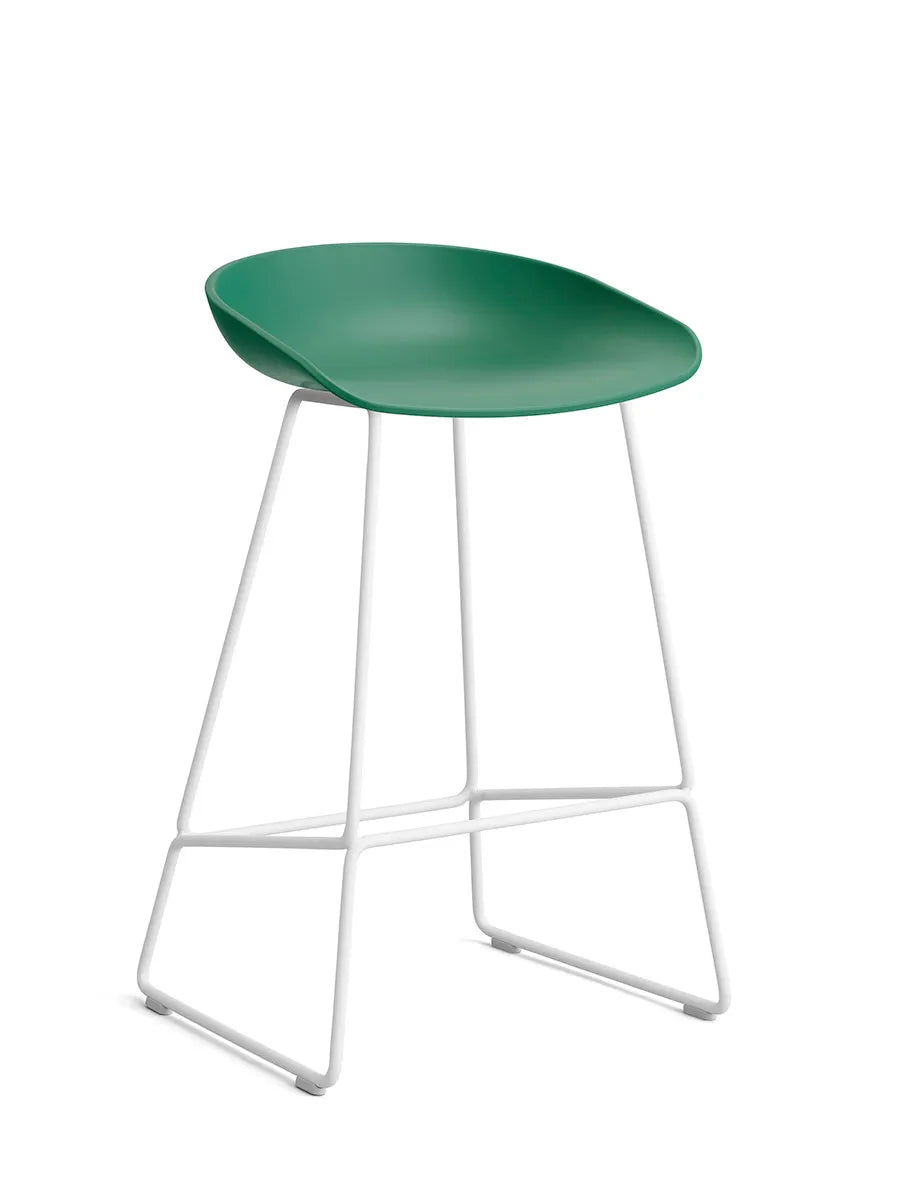  - Lav - B 47 x D 45 x H 65-76 cm / Teal Green / Hvid pulverlakeret stål - Jacobsen Plus