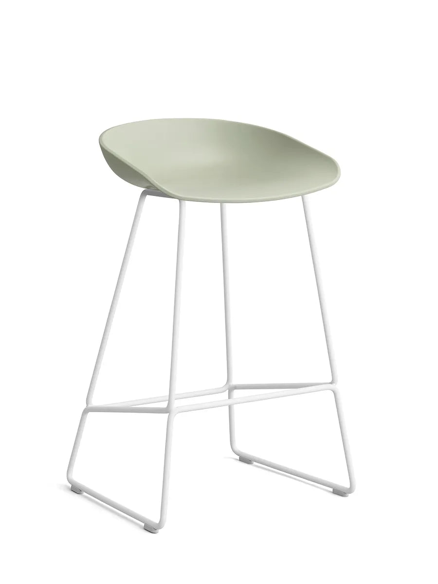  - Lav - B 47 x D 45 x H 65-76 cm / Pastel green / Hvid pulverlakeret stål - Jacobsen Plus