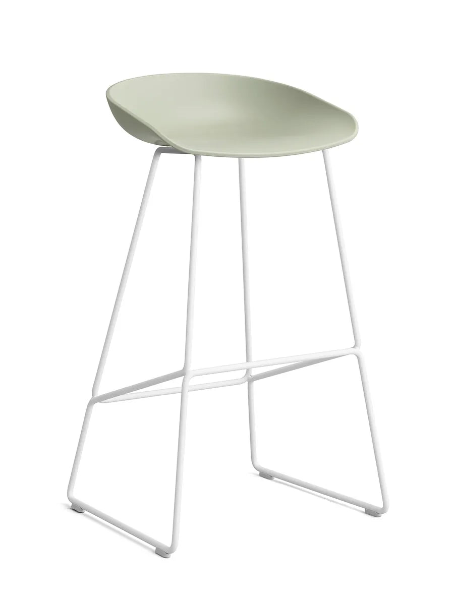  - Høj - B 50 x D 48 x H 75-86 cm / Pastel green / Hvid pulverlakeret stål - Jacobsen Plus