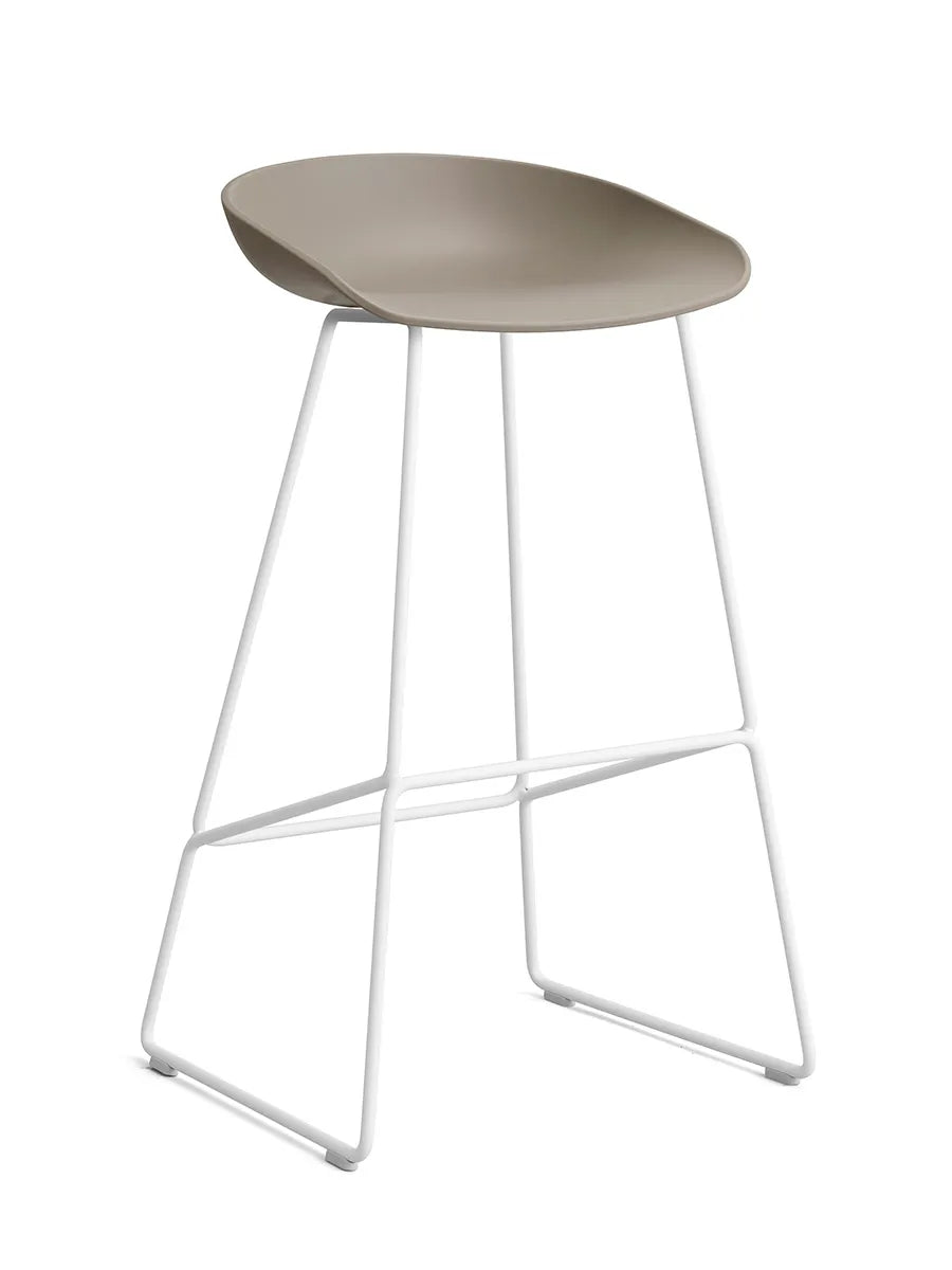  - Høj - B 50 x D 48 x H 75-86 cm / Khaki / Hvid pulverlakeret stål - Jacobsen Plus