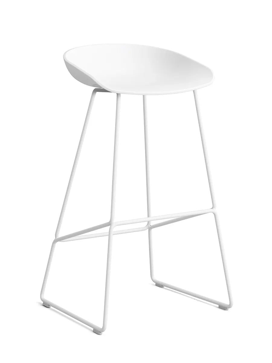  - Høj - B 50 x D 48 x H 75-86 cm / Hvid / Hvid pulverlakeret stål - Jacobsen Plus