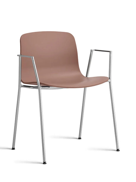 About a Chair AAC18 fra Hay - Soft Brick / Forkromet stål - Jacobsen Plus