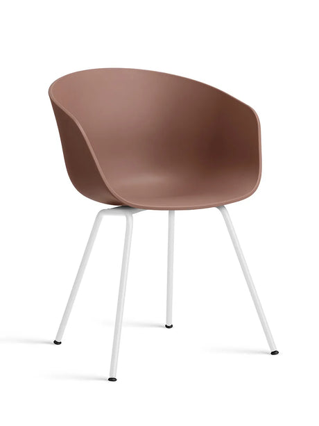 About a Chair AAC26 fra Hay - Soft Brick / Hvid pulverlakeret stål - Jacobsen Plus