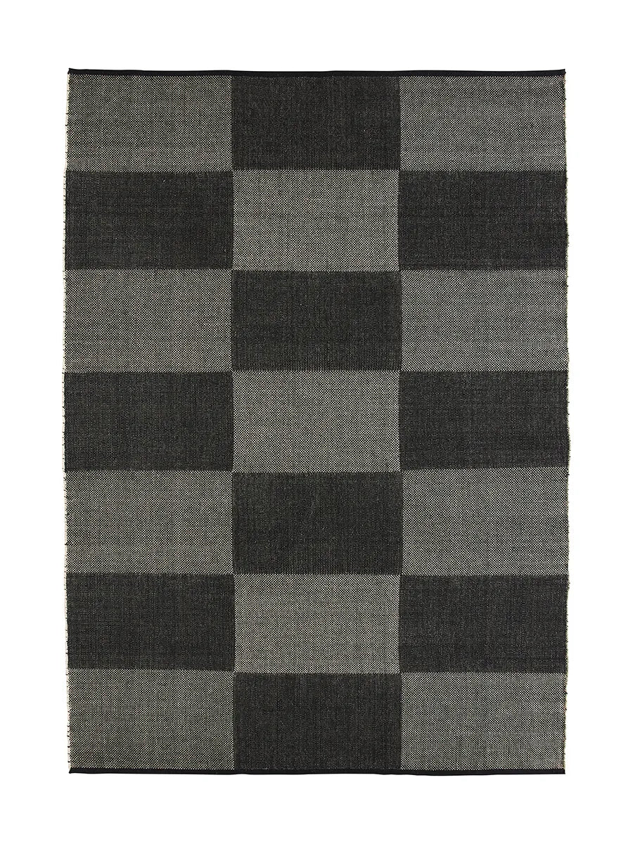 Check Rug, 170 x 240 cm fra Hay - Black - Jacobsen Plus