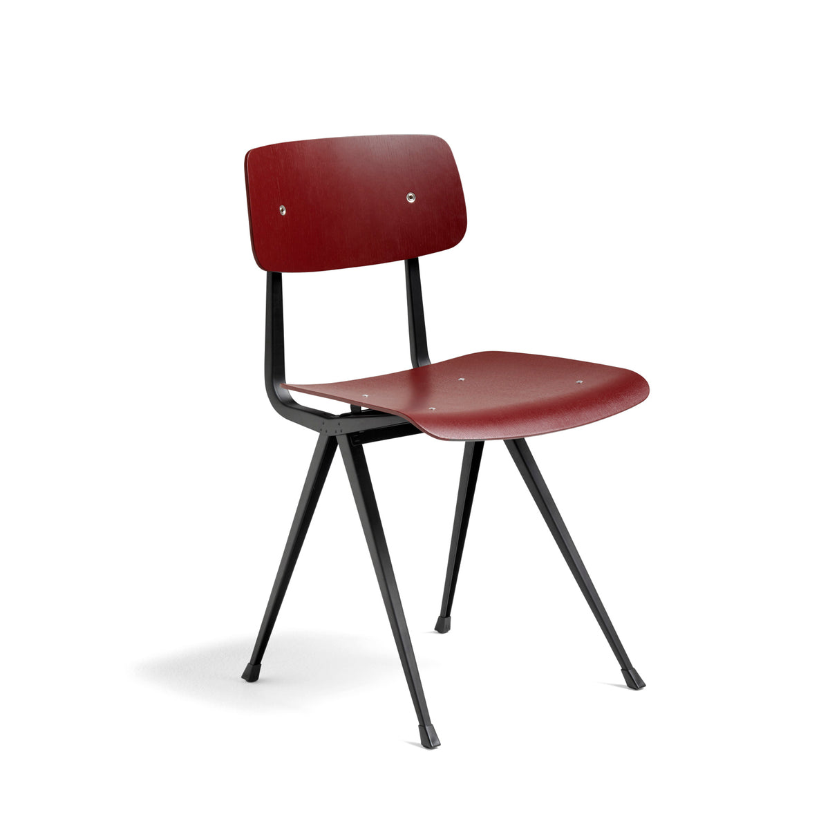 Result Chair fra Hay - Dark brick / Sort pulverlakeret stål - Jacobsen Plus